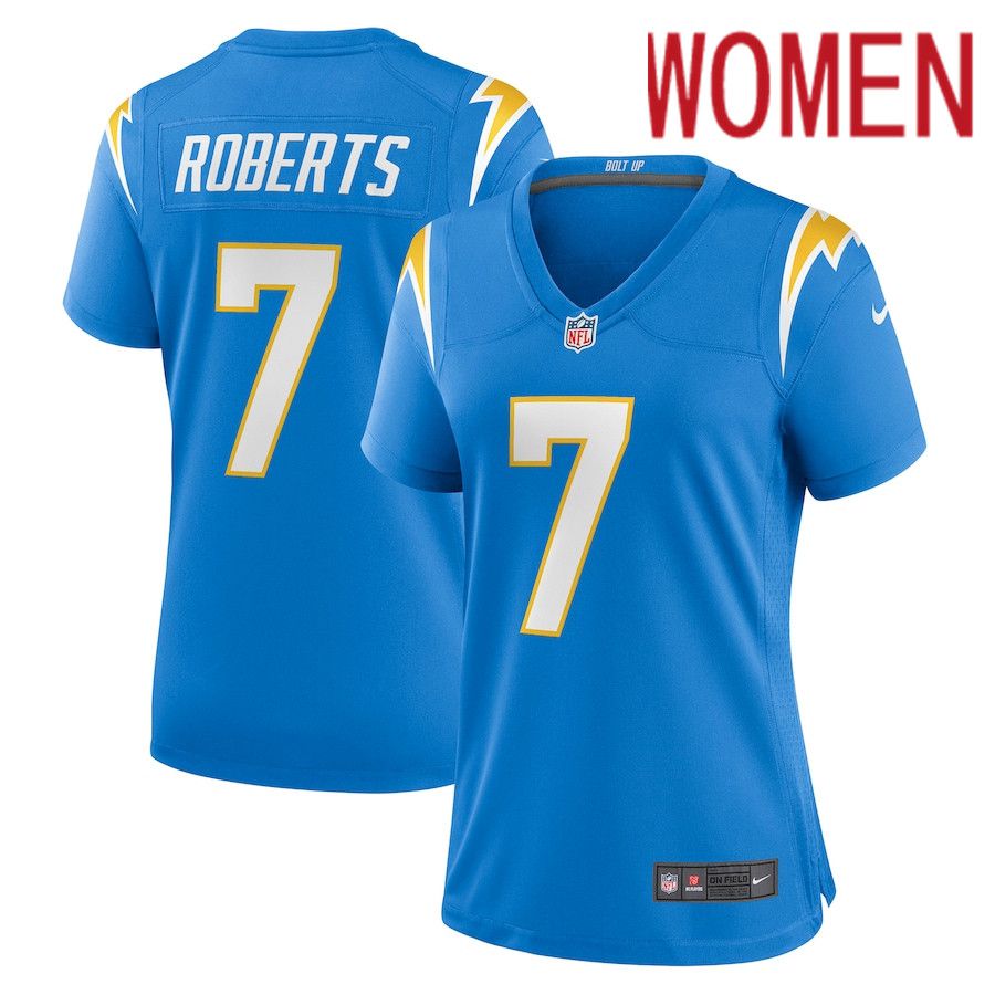 Women Los Angeles Chargers #7 Andre Roberts Nike Powder Blue Game NFL Jersey->women nfl jersey->Women Jersey